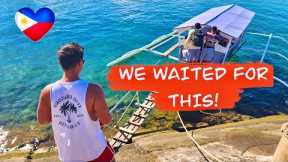 FINALLY! FIRST RIDE ON OUR BOAT IN THE PHILIPPINES🇵🇭🏝/ ISLAND HOPPING / US TO PHILIPPINES