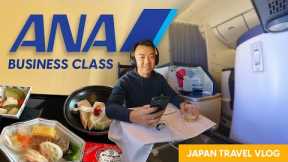 Flying Business Class to Japan on ANA | Japan Travel VLOG