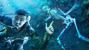 Found a Skeleton and Other Creepy Things Underwater While Scuba Diving!