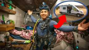 Scuba Divers Build Ultimate Travel Van! (Van Tour)