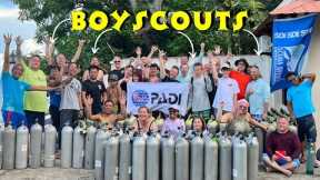 Boyscouts invade Philippines for SCUBA diving