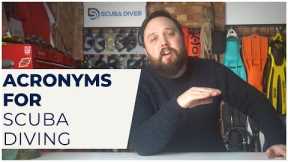 Acronyms for Scuba Diving #scuba #acronym