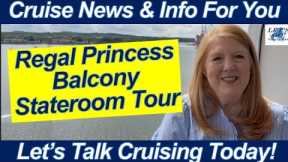 CRUISE NEWS! Regal Princess Balcony Stateroom Cabin Tour British Isles Cruise June 2024