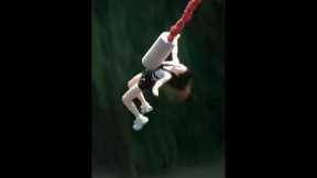 Brave people enjoy the world first #funny #travel #lesserafim #kpop #bungee #dance #therian