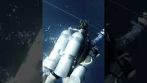 Teaching a Trimix Diver Course. 80 meter / 262ft Dive #scuba #diver #diving #underwater #ocean