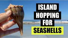 Spending the day island hopping for seashells. 2 gals, 1 boat, endless possibilities!